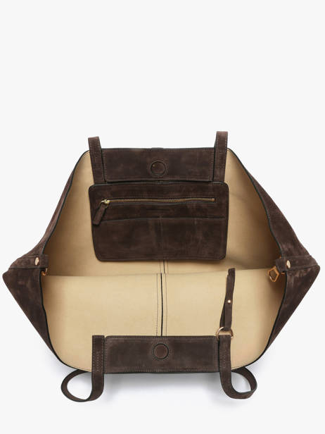 Schoudertas Cabas Leder Vanessa bruno Bruin cabas 29V40873 ander zicht 3